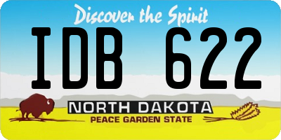 ND license plate IDB622