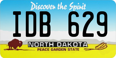 ND license plate IDB629