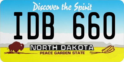 ND license plate IDB660