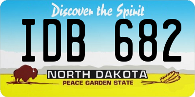 ND license plate IDB682
