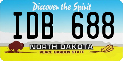 ND license plate IDB688