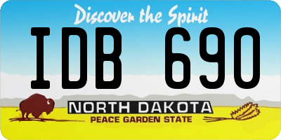 ND license plate IDB690