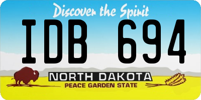 ND license plate IDB694