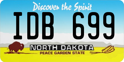 ND license plate IDB699