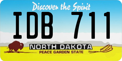 ND license plate IDB711