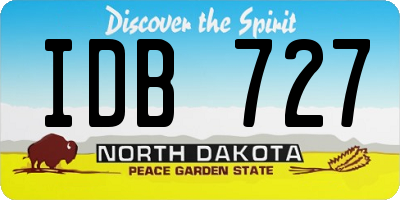 ND license plate IDB727