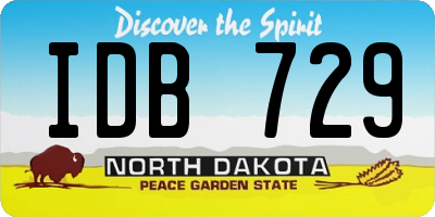 ND license plate IDB729