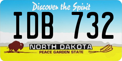ND license plate IDB732
