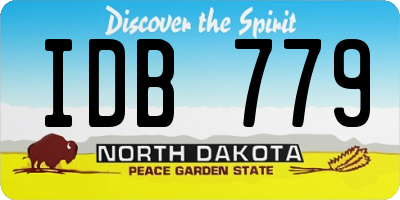 ND license plate IDB779