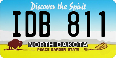 ND license plate IDB811