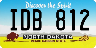 ND license plate IDB812
