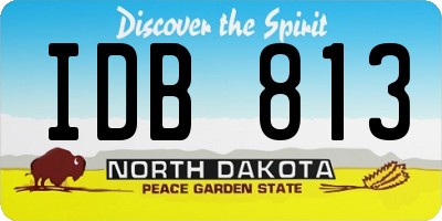 ND license plate IDB813