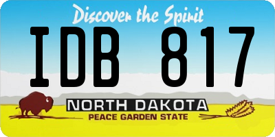 ND license plate IDB817