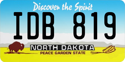 ND license plate IDB819