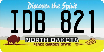 ND license plate IDB821