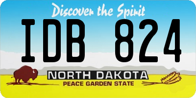 ND license plate IDB824
