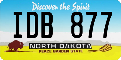 ND license plate IDB877