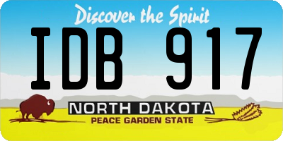 ND license plate IDB917