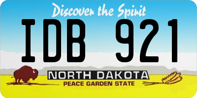 ND license plate IDB921