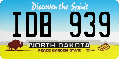 ND license plate IDB939