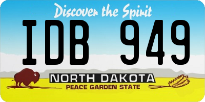 ND license plate IDB949