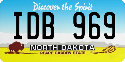 ND license plate IDB969