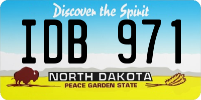 ND license plate IDB971