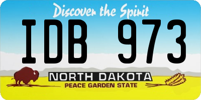 ND license plate IDB973