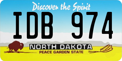 ND license plate IDB974