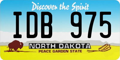 ND license plate IDB975