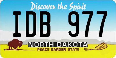 ND license plate IDB977