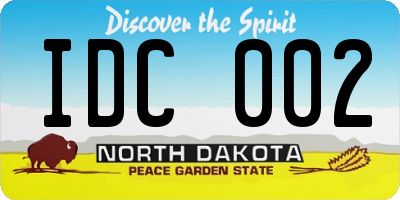 ND license plate IDC002