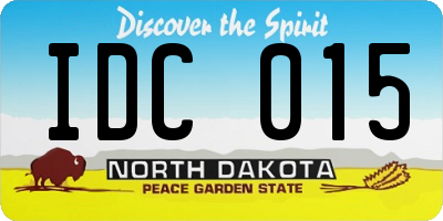 ND license plate IDC015