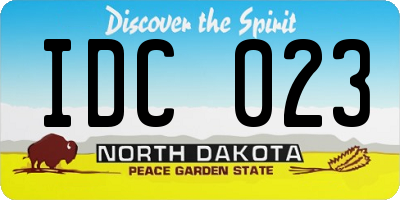 ND license plate IDC023