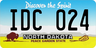 ND license plate IDC024