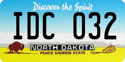 ND license plate IDC032