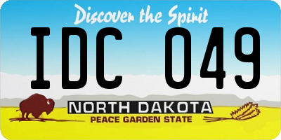 ND license plate IDC049