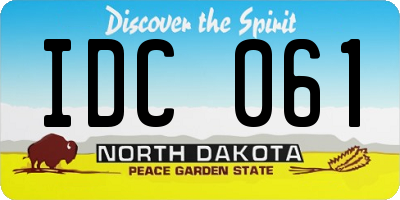 ND license plate IDC061