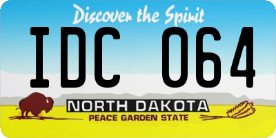 ND license plate IDC064