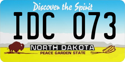 ND license plate IDC073