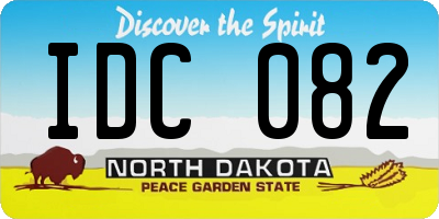 ND license plate IDC082