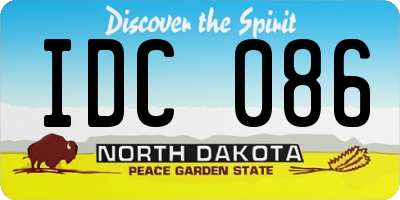 ND license plate IDC086