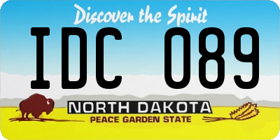 ND license plate IDC089