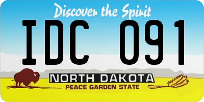 ND license plate IDC091