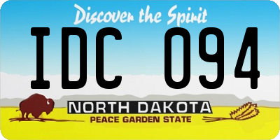 ND license plate IDC094
