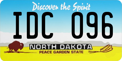 ND license plate IDC096