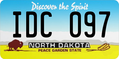 ND license plate IDC097