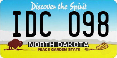 ND license plate IDC098