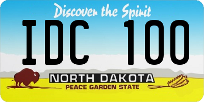ND license plate IDC100