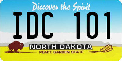 ND license plate IDC101